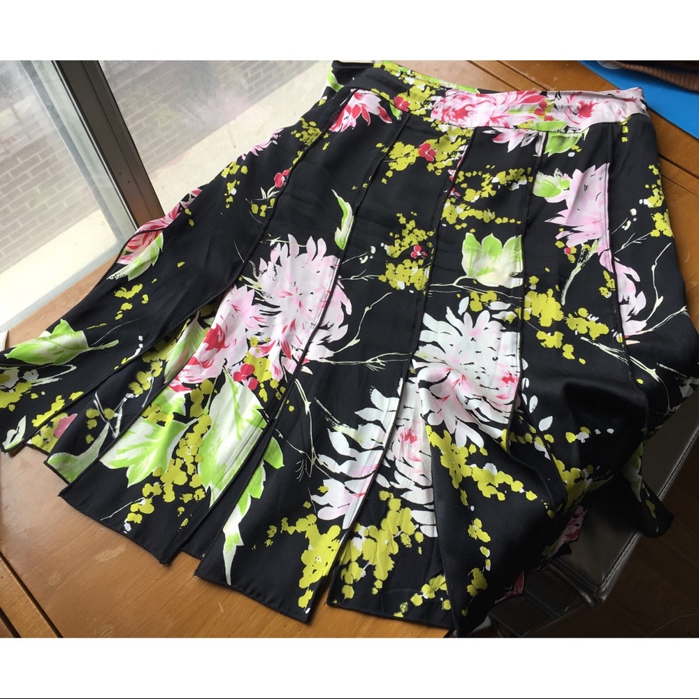 Floral Skirt with Slits